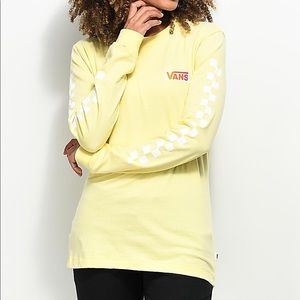 Pale Yellow Vans Long Sleeve!!